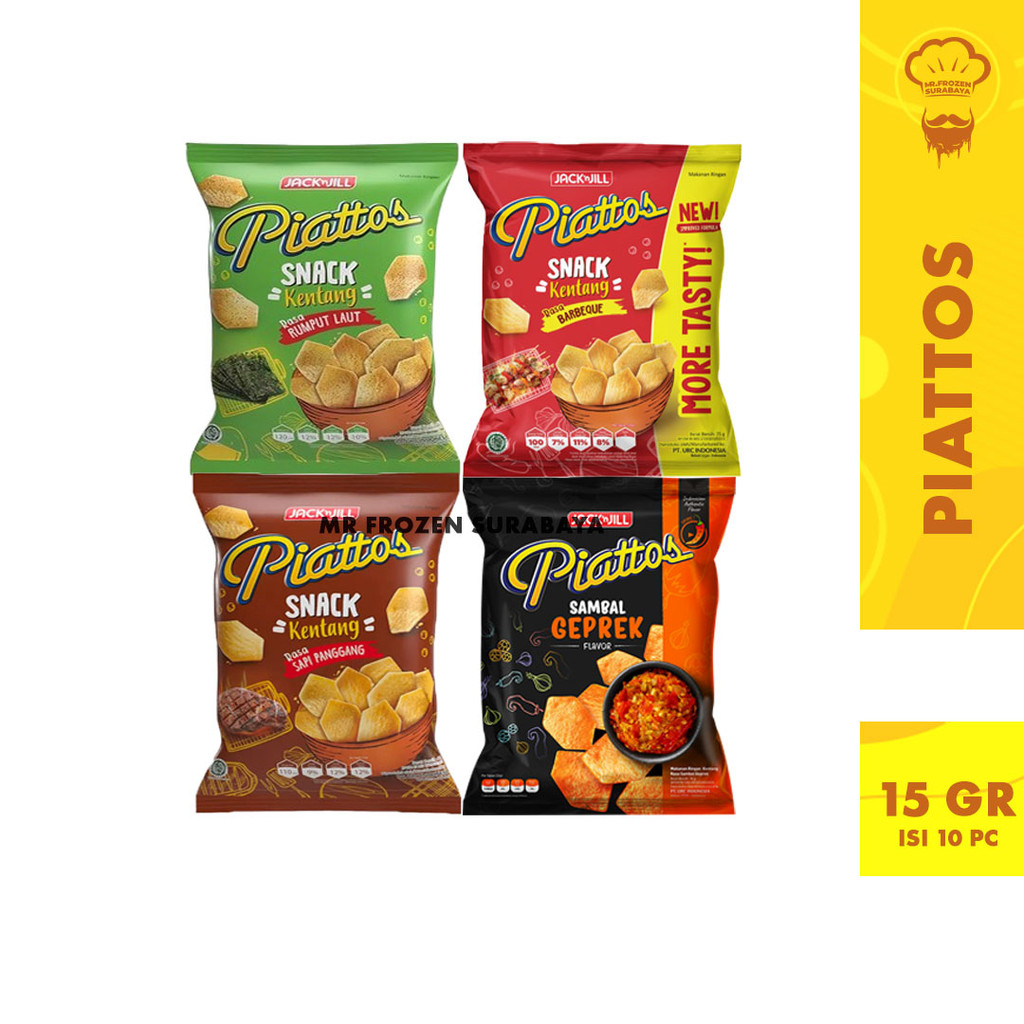 

Piattos Piatos Jack n Jill Snack Kentang Chips 15gr x 10 pc