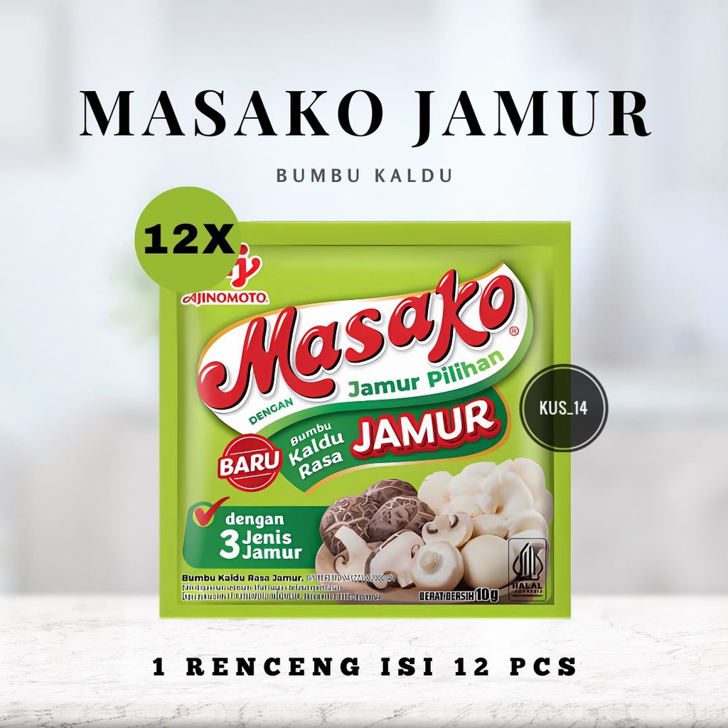 

Masako Kaldu Rasa Jamur 10gr isi 12 PCS/ Masako Jamur