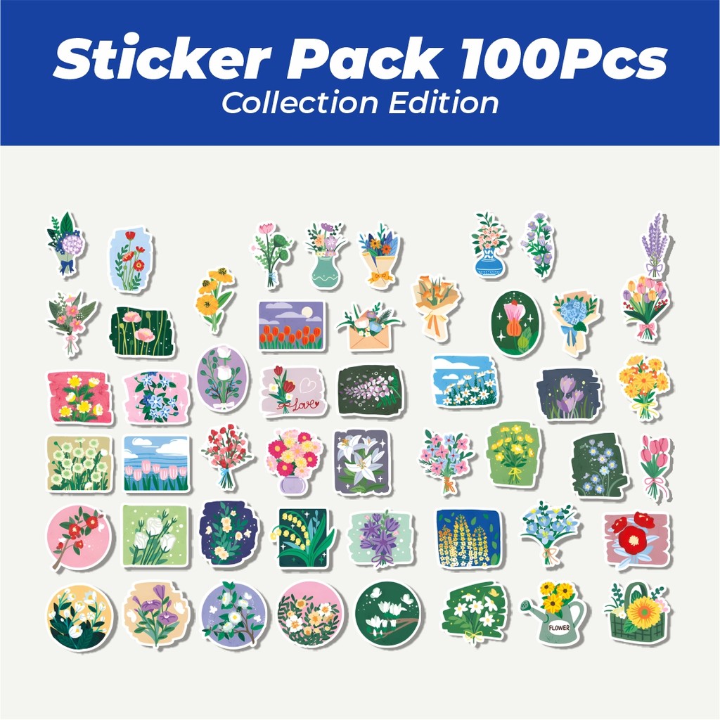 

Hot Stiker INS Style Oil Painting Flower [Lukisan Minyak Gaya INS Bunga] Lucu Anti Air Stikers Berperekat Waterproof Sticker Decal Buat Motor Helm Buku Journal Koper Casing HP Laptop Botol Minum