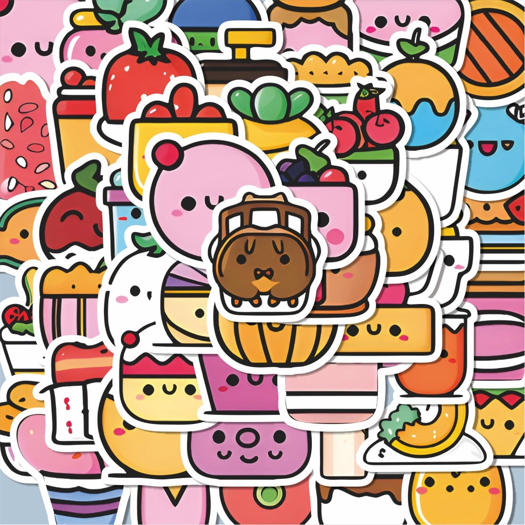 

100PCS Lucu Stiker Small Sized Cute Fruit [Buah Lucu Berukuran Kecil] Stiker Aesthetic Stiker Anti Air Stikers Berperekat Waterproof sticker decal buat Motor Helm Buku Journal Koper Casing HP Laptop Botol Minum Hadiah anak