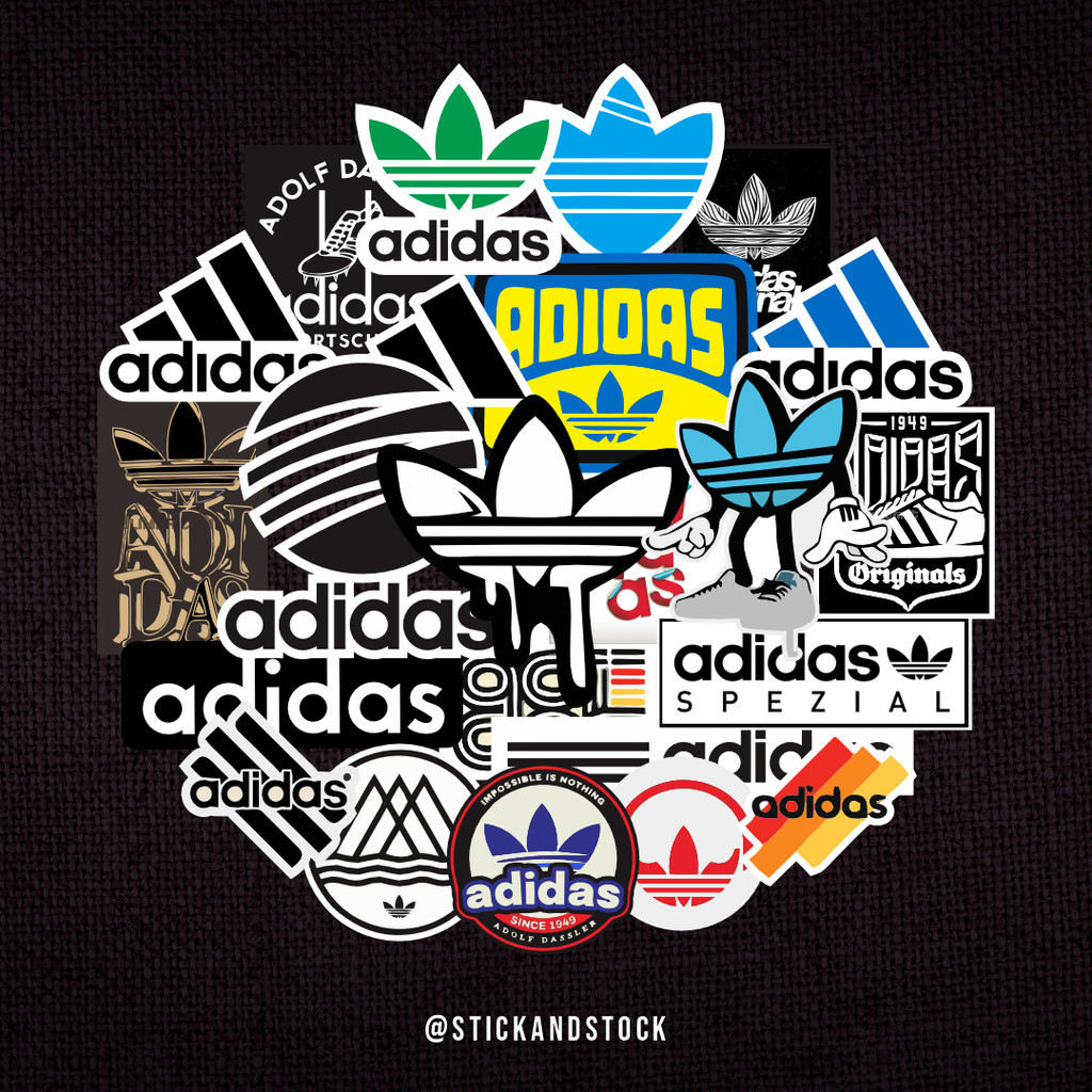 

Sticker Pack Global Brand Adidas 1 | Sticker Tumbler | Sticker Hp Laptop Helm Motor