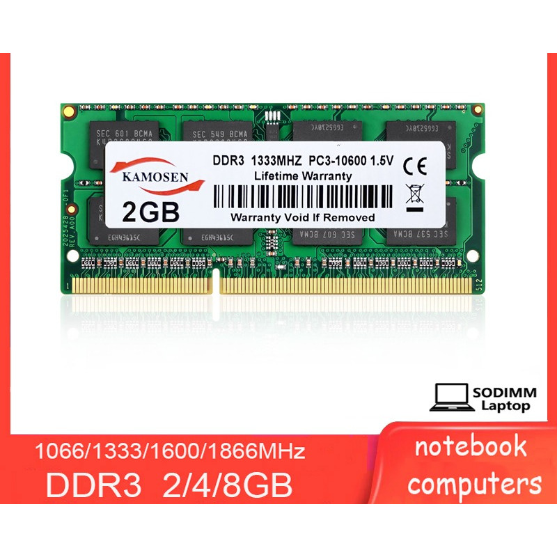KAMOSEN DDR3 RAM 1GB 2GB 4GB 8GB 8500MHz 1333MHz 1600MHz 1866MHz Notebook Memory 240-pin Non-ECC Unb