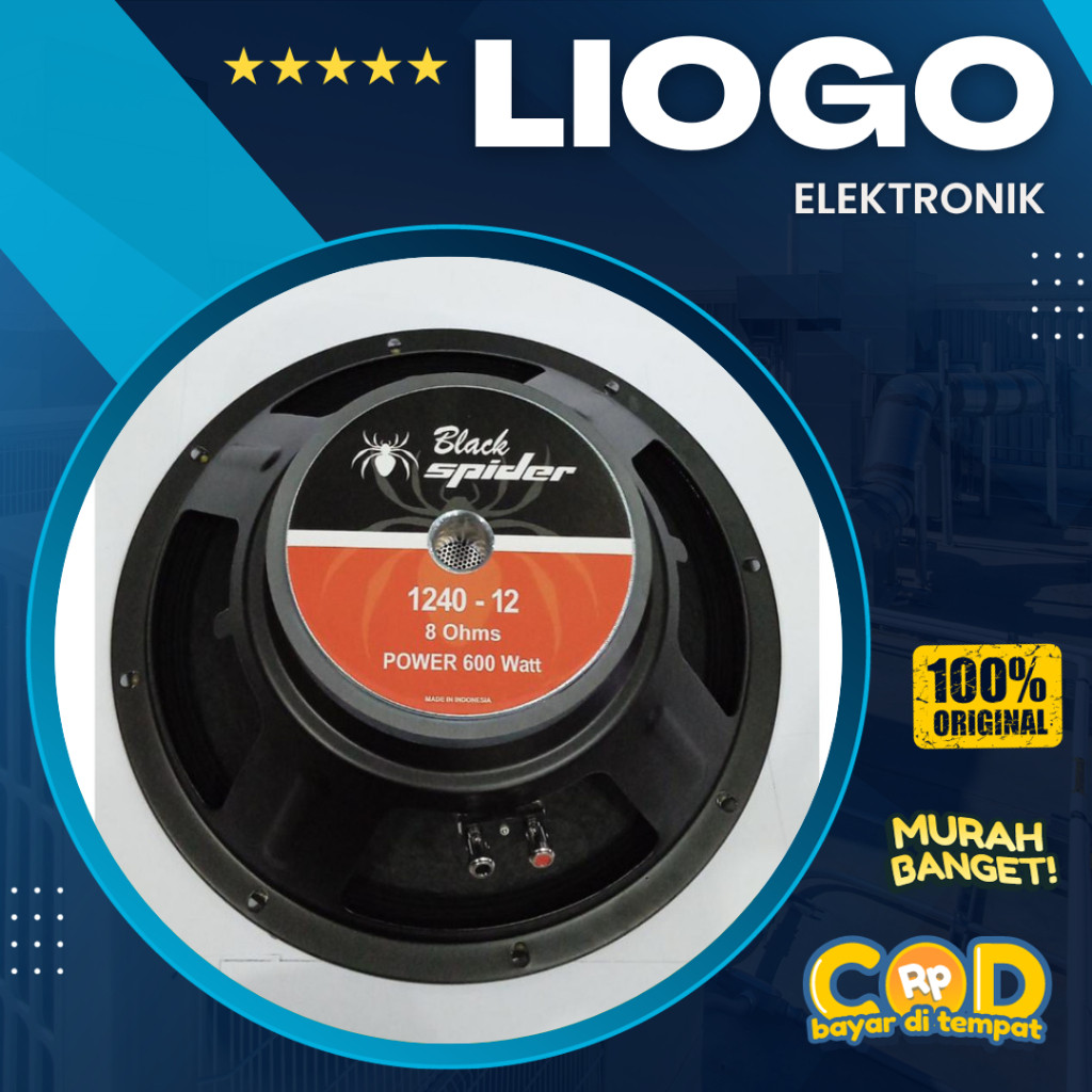 Speaker Black Spider 12 Inch 1240 Mid Bass Fullrange Black Spider 12 Inch BS 1240