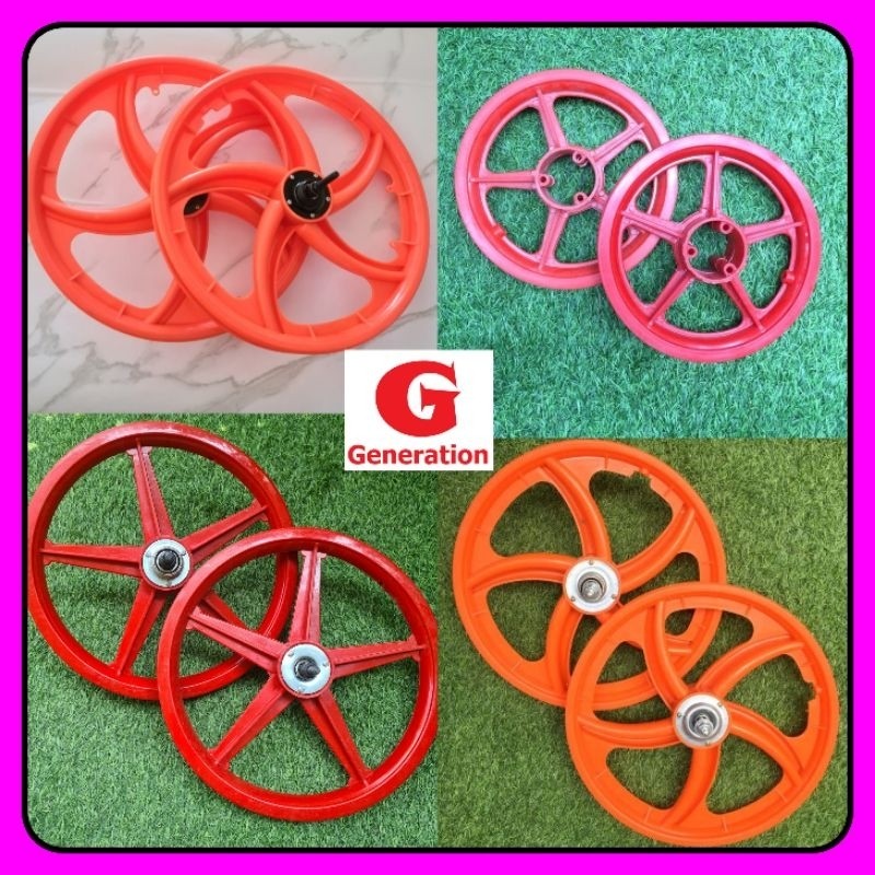 Velg/pelek/veleg sepeda ukuran 20, 18, 16,12(bmx,mini,lipat dll)bisa pasang diskbrake, plastik