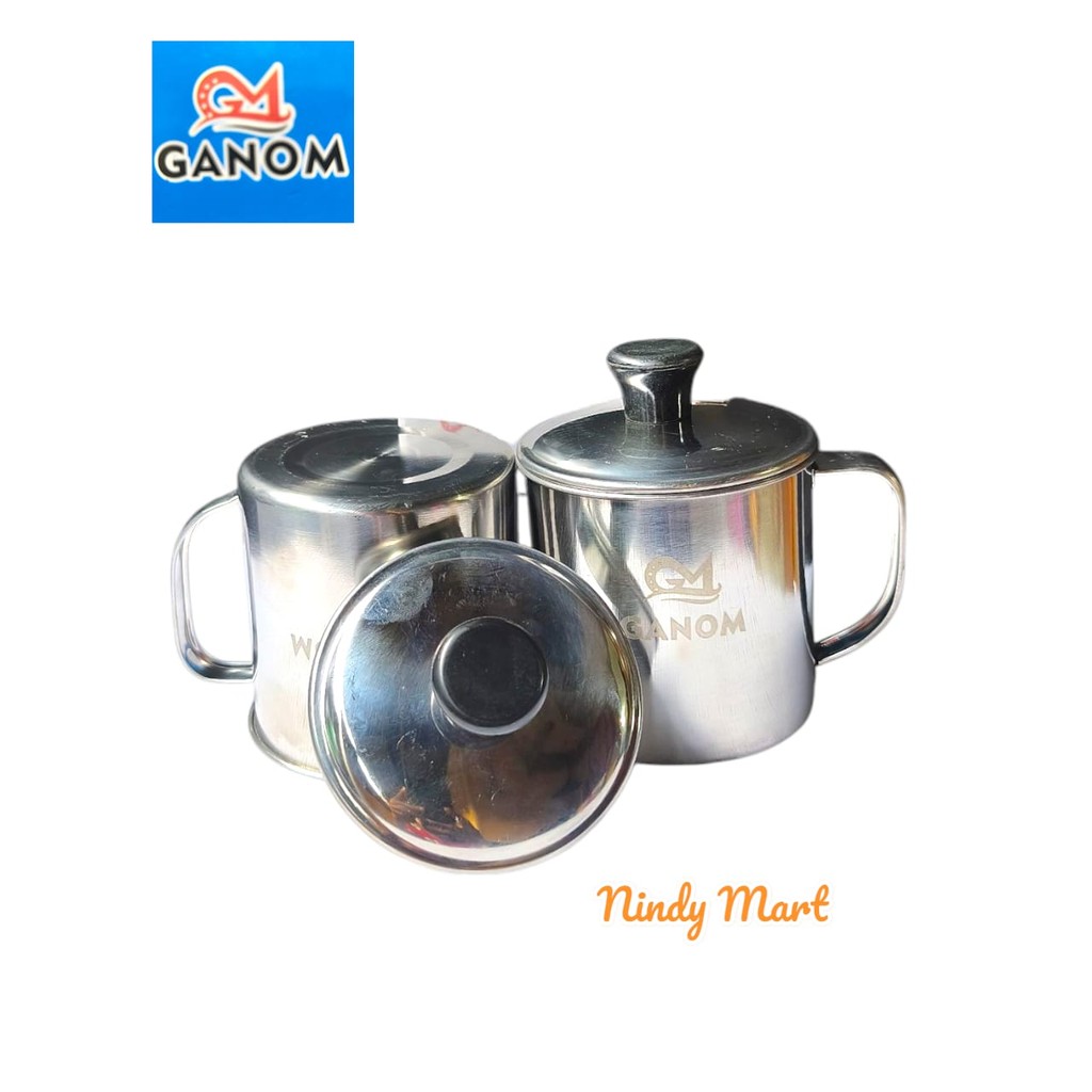 Mug Stainless Steel 9 cm Gelas Mug Teh Kopi Stainless GANOM