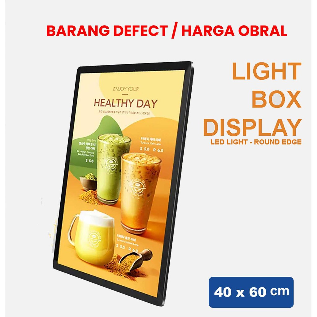 

FEILANGPU Light Box Display Frame Poster LED Slim Round Edge 16W - (DEFECT/OBRAL)