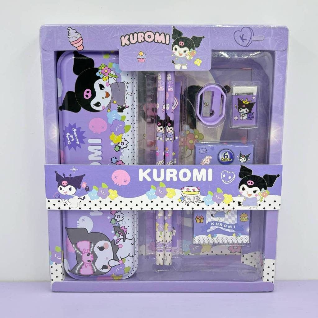 

Stationery Set Sanrio 7 in 1 / Kotak Pensil Anak / Alat Tulis Set Karakter Kuromi / Kado Anak ATK