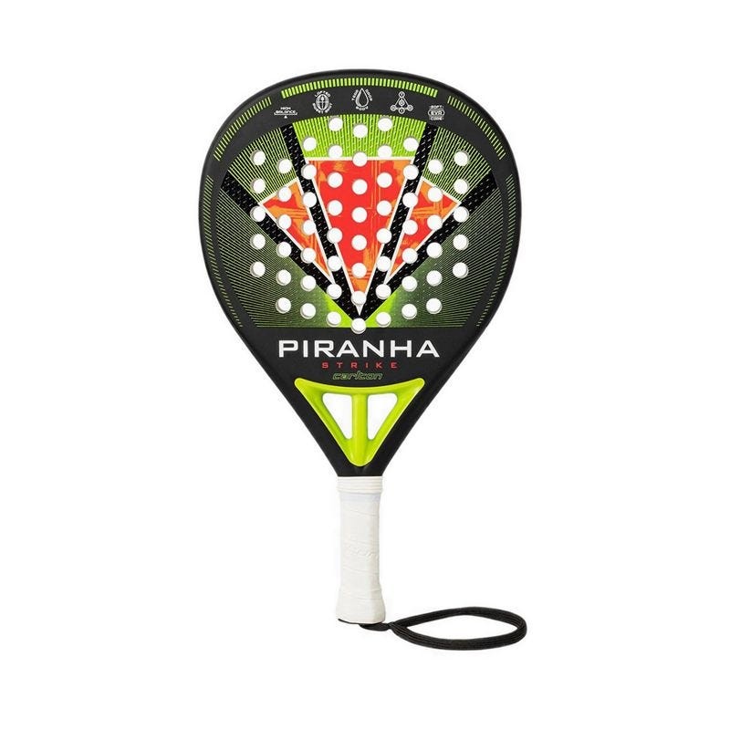 CARLTON ORIGINAL STORE 100% - Piranha Strike Unisex Padel Racket - Black/Green