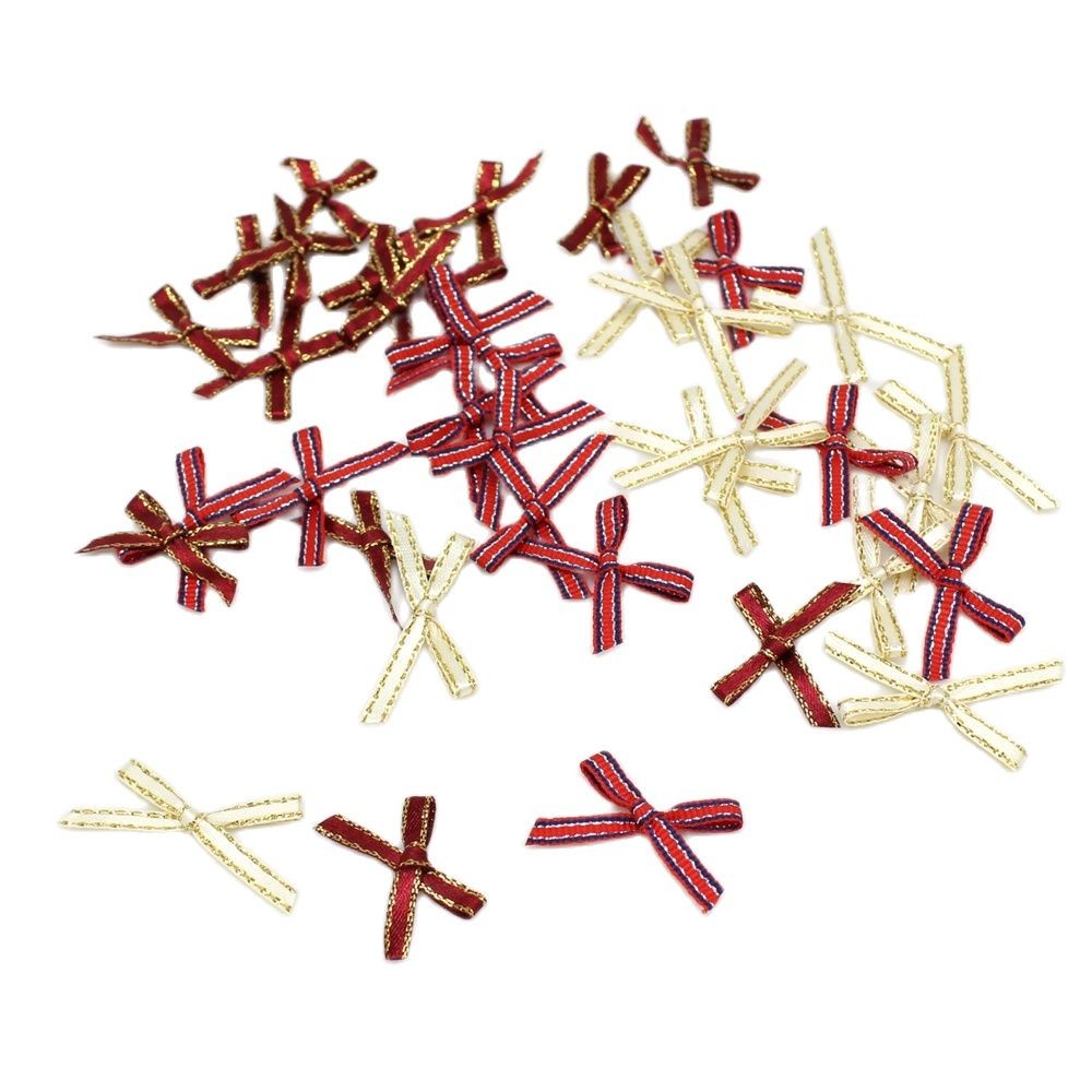 

100pcs 2cm*3cm DIY Small Polyester Satin ribbon Bow tie Satin Ribbon Bow Flower DIY Craft Decoration