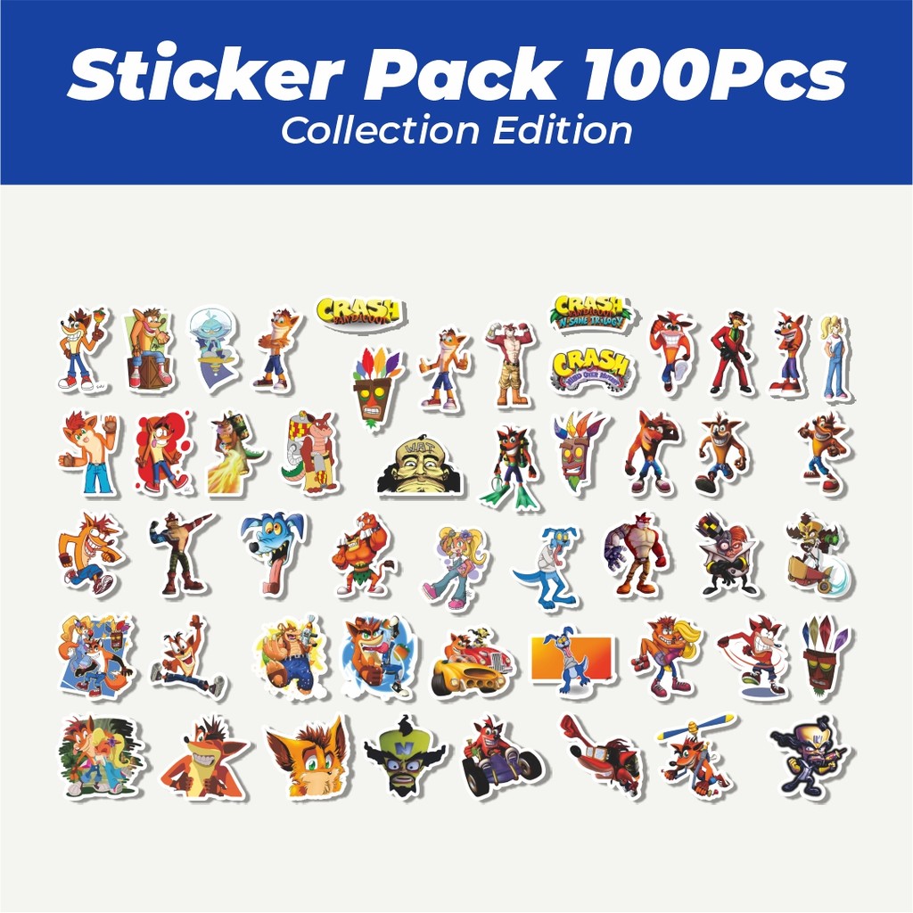 

Hot Stiker Game Series Crash Bandicoot Character 2 Lucu Anti Air Stikers Berperekat Waterproof Sticker Decal Buat Motor Helm Buku Journal Koper Casing HP Laptop Botol Minum