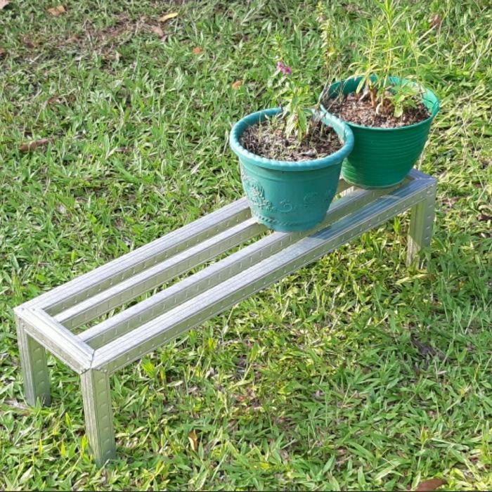 rak tanaman 1 tingkat / rak baja ringan - 30 cm