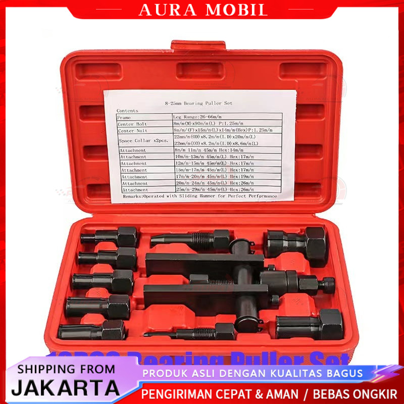 [ready stock]  10pcs Bearing Puller Set Treker Pencabut Bearing Set Treker Cabut Bearing Dalam Treke