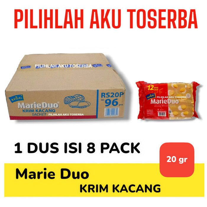 

Biskuit Regal MARIE DUO KRIM KACANG 20 gr - ( HARGA 1 DUS )