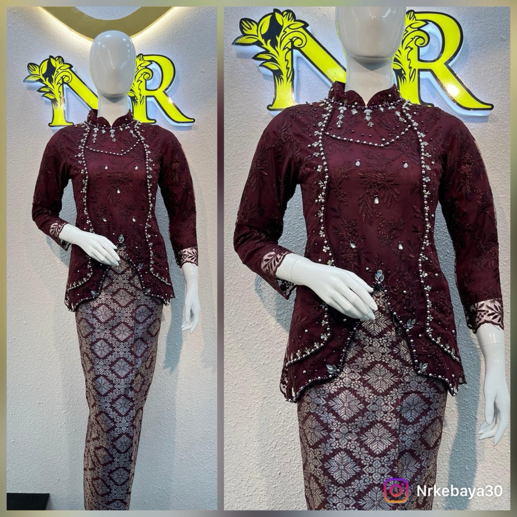CD34ED NRKEBAYA30 KUTU BARU JASMIN (FREE HIJAB)