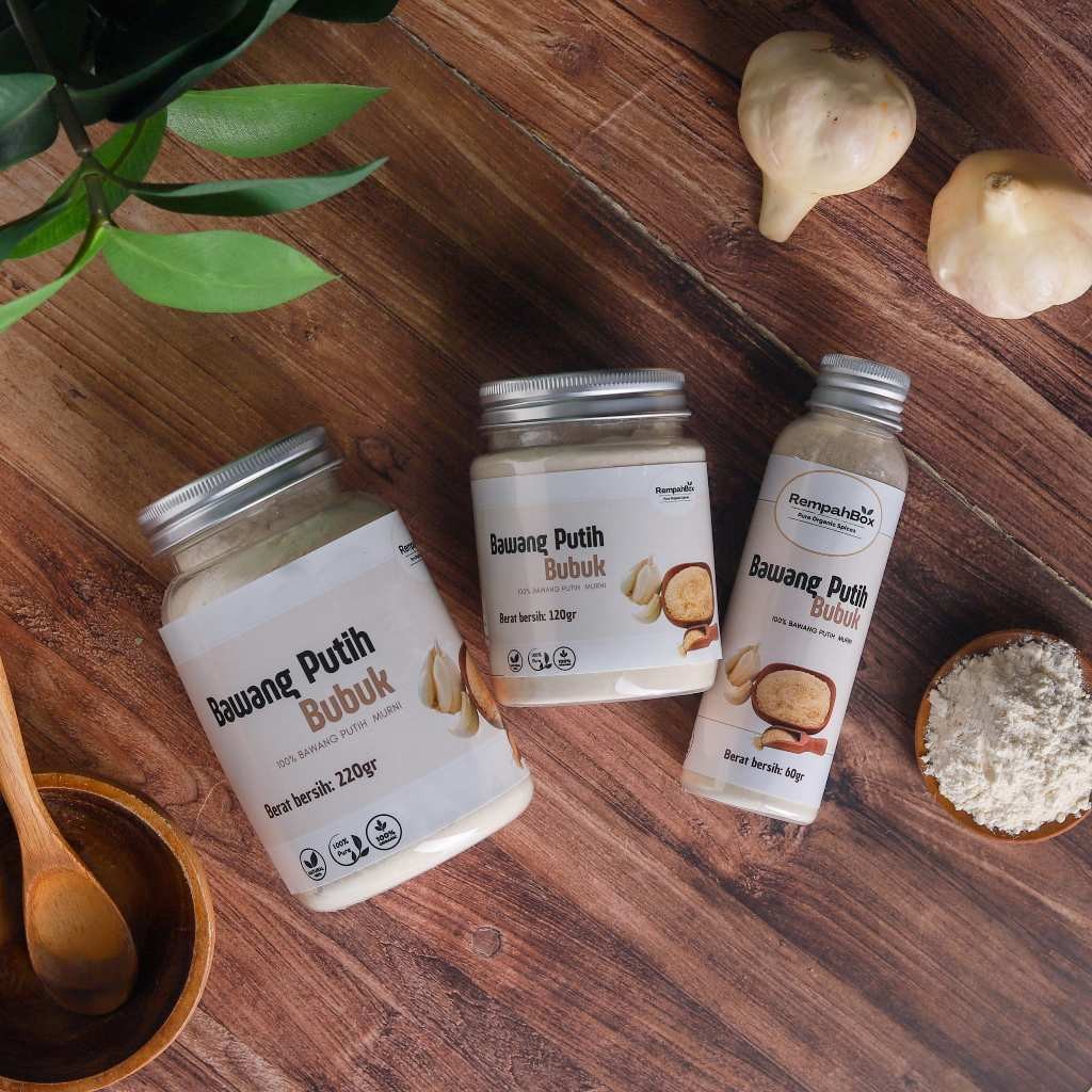 

Rempah Box Bawang Putih Bubuk Organik Bumbu Dapur Bawang Putih Bubuk Garlic Powder Premium Quality