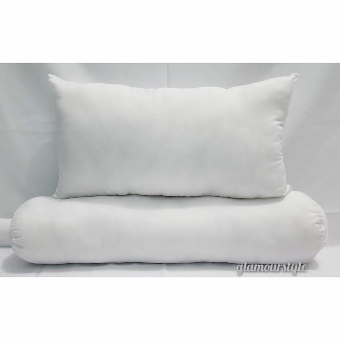 Baru Set bantal & guling anak//bantal balita//bantal bayi motif polos - Putih, guling saja