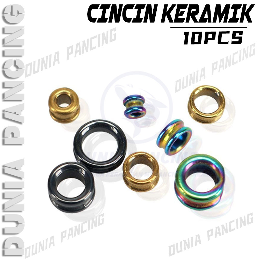 10PCS Ring Keramik 3 warna 3mm/4mm/5mm/6mm untuk Tegek Kolong Ring Guide Tegek-DP897