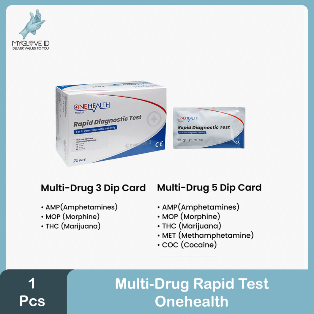 Rapid Diagnostic Test / Multi Drug Test / Alat Test Narkoba Onehealth 1 Pcs