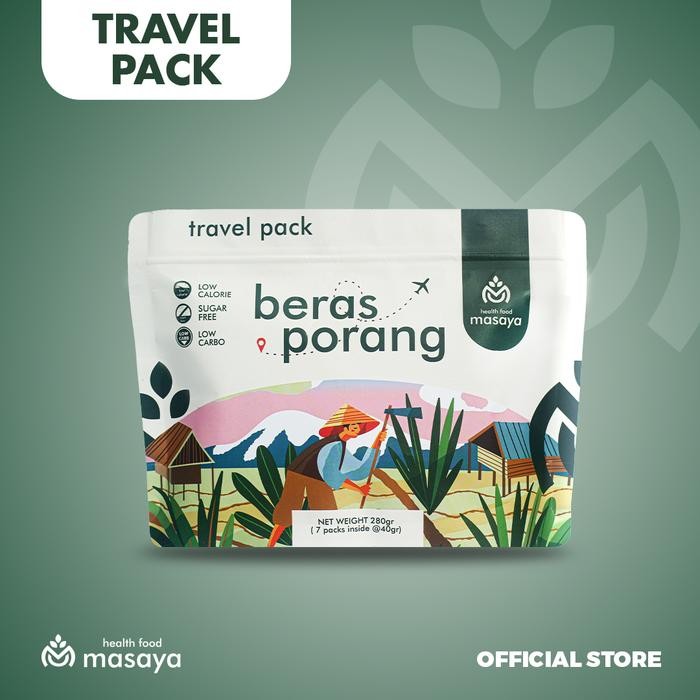 

Travel Pack MASAYA BERAS PORANG - shirataki konjac healthy food Nasi Rice Merah