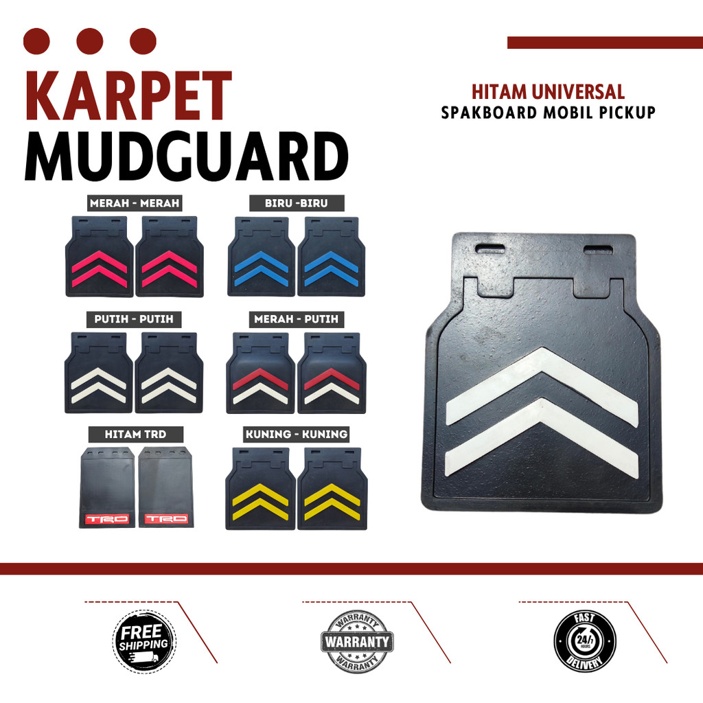Mudguard Mobil pick up Motif Hitam / Karpet Lumpur Mobil Pickup / Ceceret / Ceret / Karpet Roda / SS