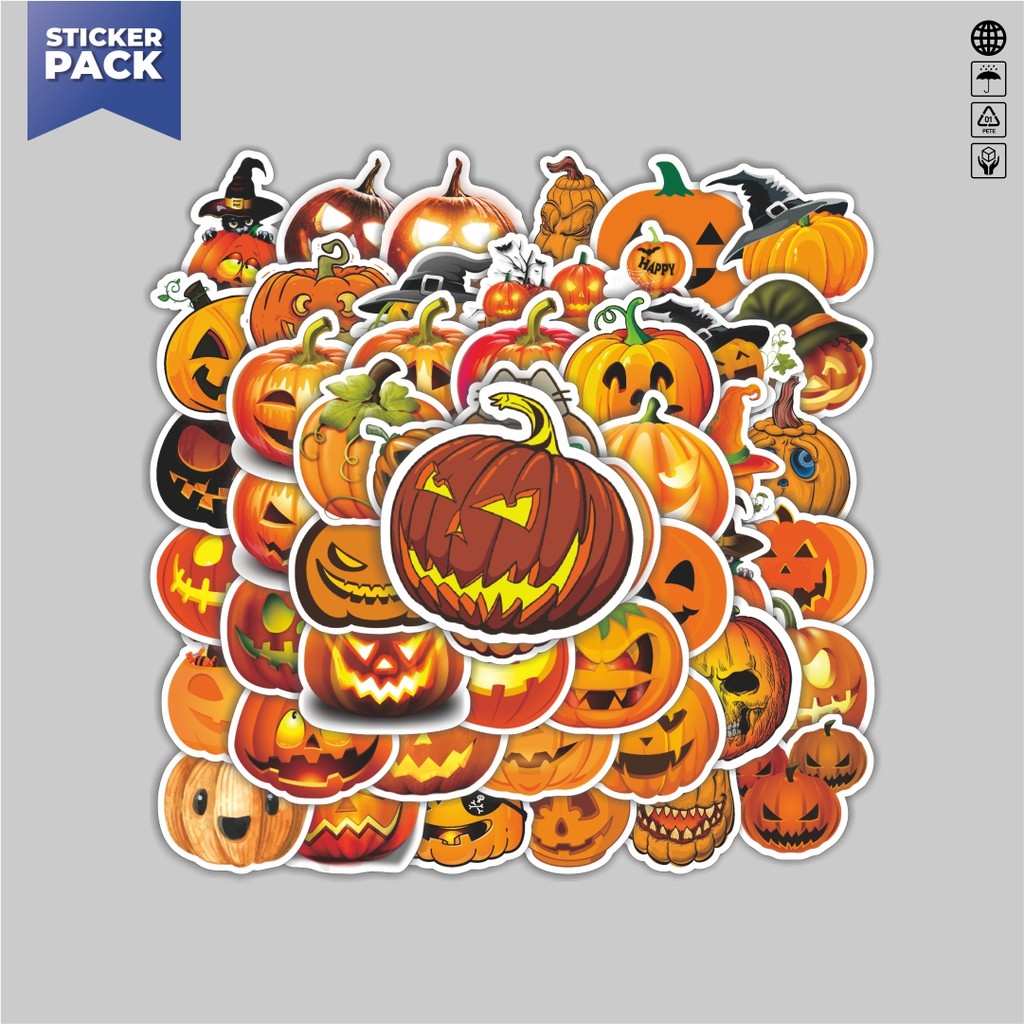 

[100PCS]Stiker Pack Stiker Halloween Series Character Pumpkins Aesthetic Vinyl Anti Air Dekorasi Sticker Laptop Buku Journal Koper Helm Casing HP Gitar Helm Skateboard