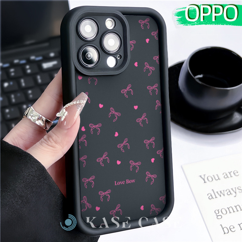 Estetik Bow Silicone SoftCase OPPO A18 A16 A15 A3s A5S A60 A17 A17K A54 A53 A12 A58 A31 A1K A77s Sof