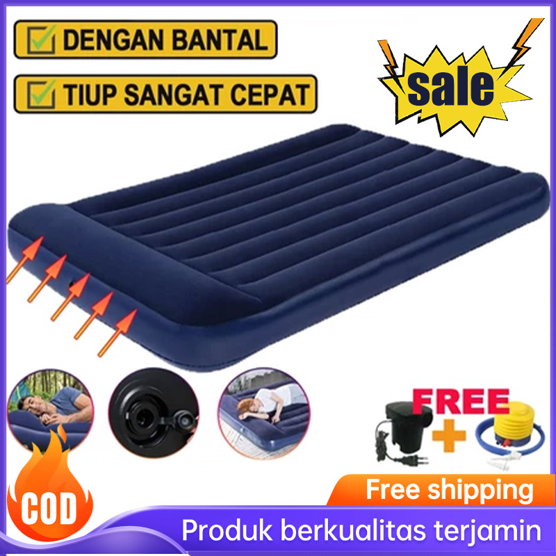 Kasur Angin / Air Bed Double Kasur Angin Bestway + pompa manual Bestway Paket Kasur Angin Double Bir