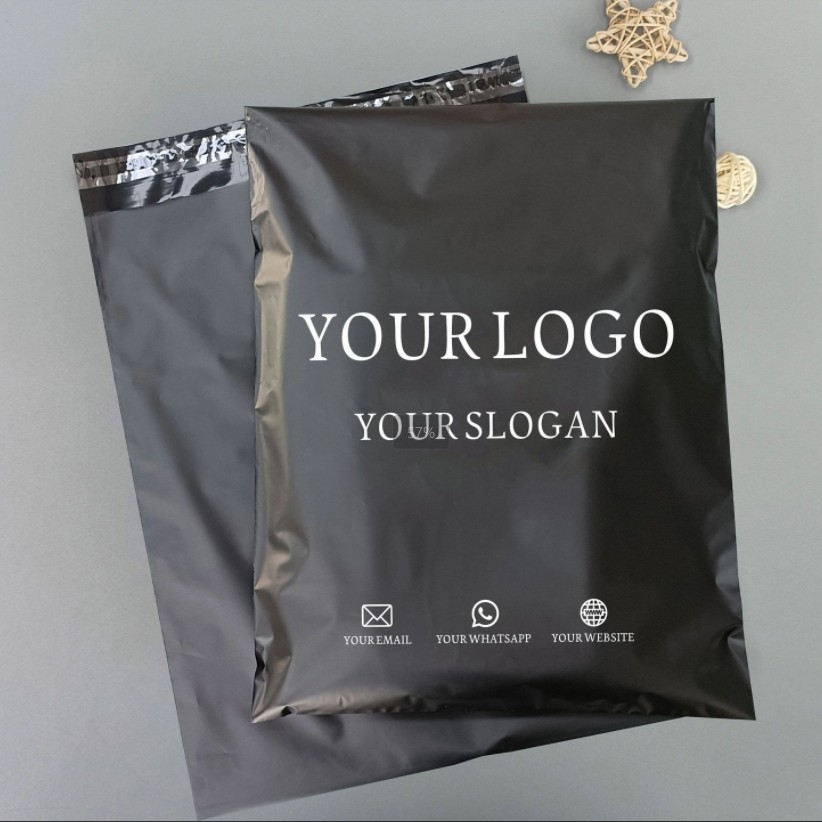 

Black express bag gift packaging mail bag waterproof plastic bag transportation product self-sealed bag custom printing logo