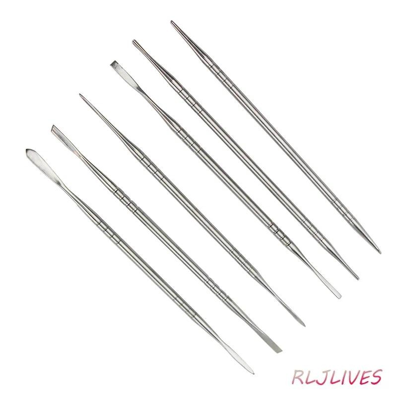 

6Pcs/Set Stainless Steel Soft Pottery Clay Sculpture Tool Clay Sculpting Knife DIY Polymer Clay Modeling Carving Tools