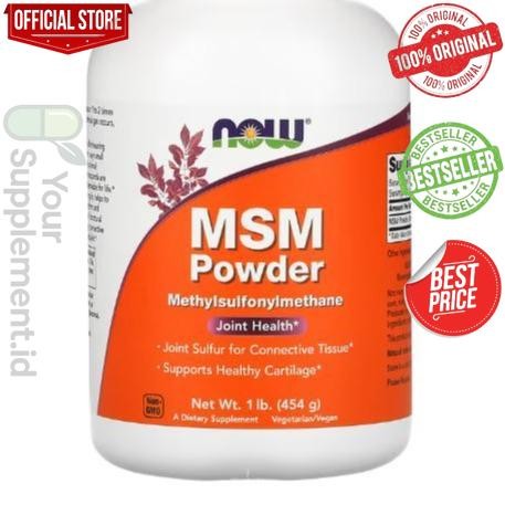 NOW Foods MSM Powder 227 454 gram 240 Capsules - Powder 454 gram