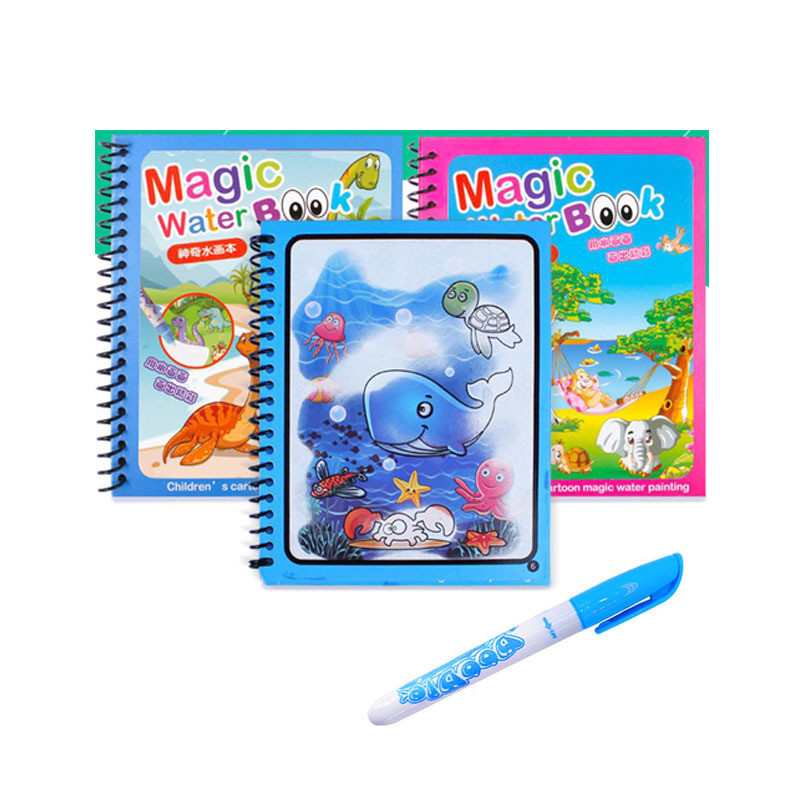 

Buku Mewarnai Magic Water Book Dilengkapi Spidol Air Reusable