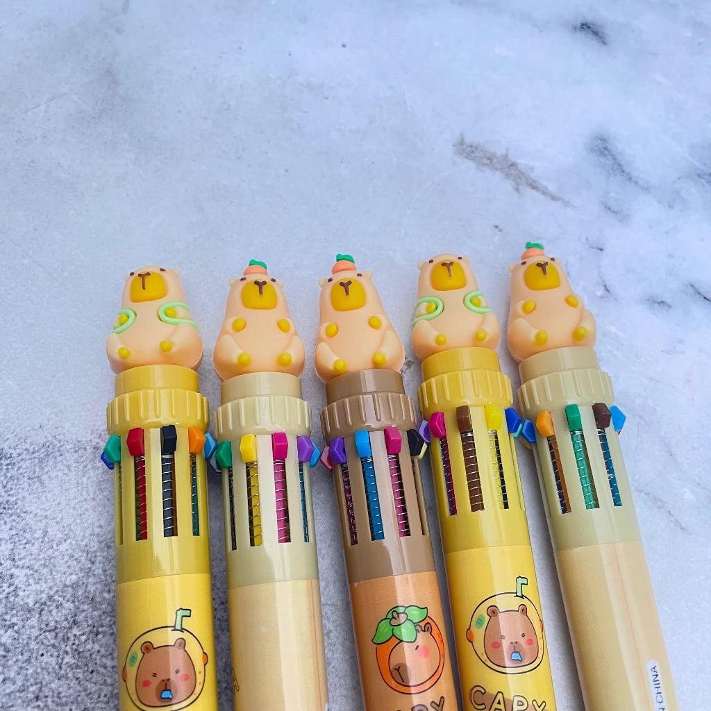 

READY Best Seller Pulpen 10 Warna CAPYBARA PC-1570 Alat Tulis Sekolah Kekinian Terbaru Pulpen Gel Tinta Warna Warni Bisa Cod