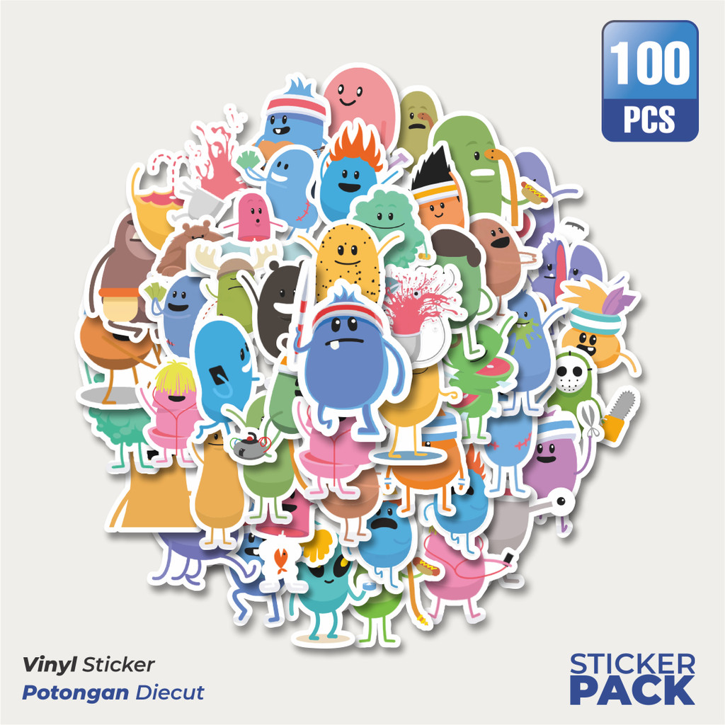 

Stiker Vinyl Stiker Game Series Dumb Ways To Die Mix Waterproof Aesthetic- Untuk Laptop, Motor, dan Helm - Paper Stationery Pack