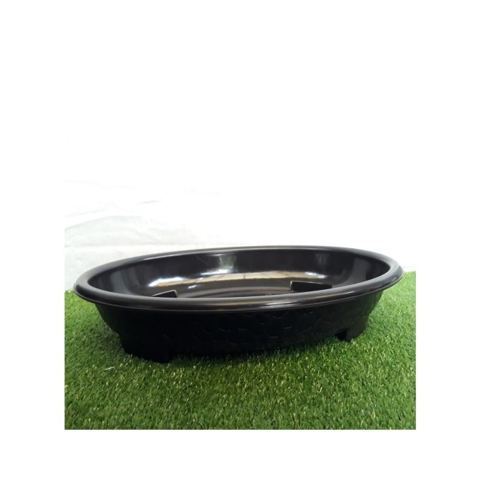 pot bonsai oval 08, pot bonsai hitam, pot tanaman bonsai