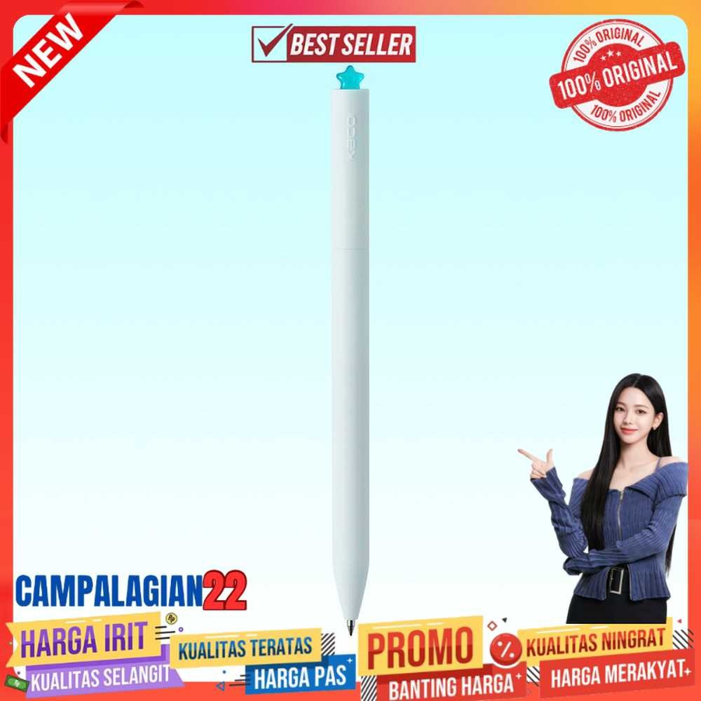 

Kaco Pena Pulpen Gel Dual Ballpoint Black Ink Star Deco 0.5mm 1 PCS - K1055