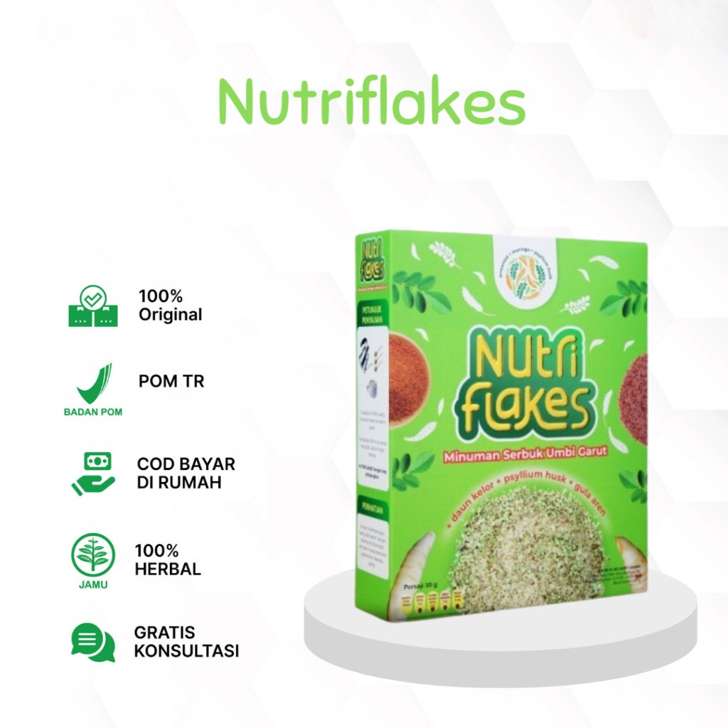 

Nutriflakes Minuman Sereal Umbi Garut Atasi Maag Gerd Asam Lambung Sereal Sehat Untuk Sarapan