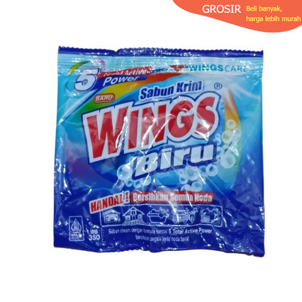 (1 pcs) Sabun Colek Sachet Wings Biru WB350 67gr