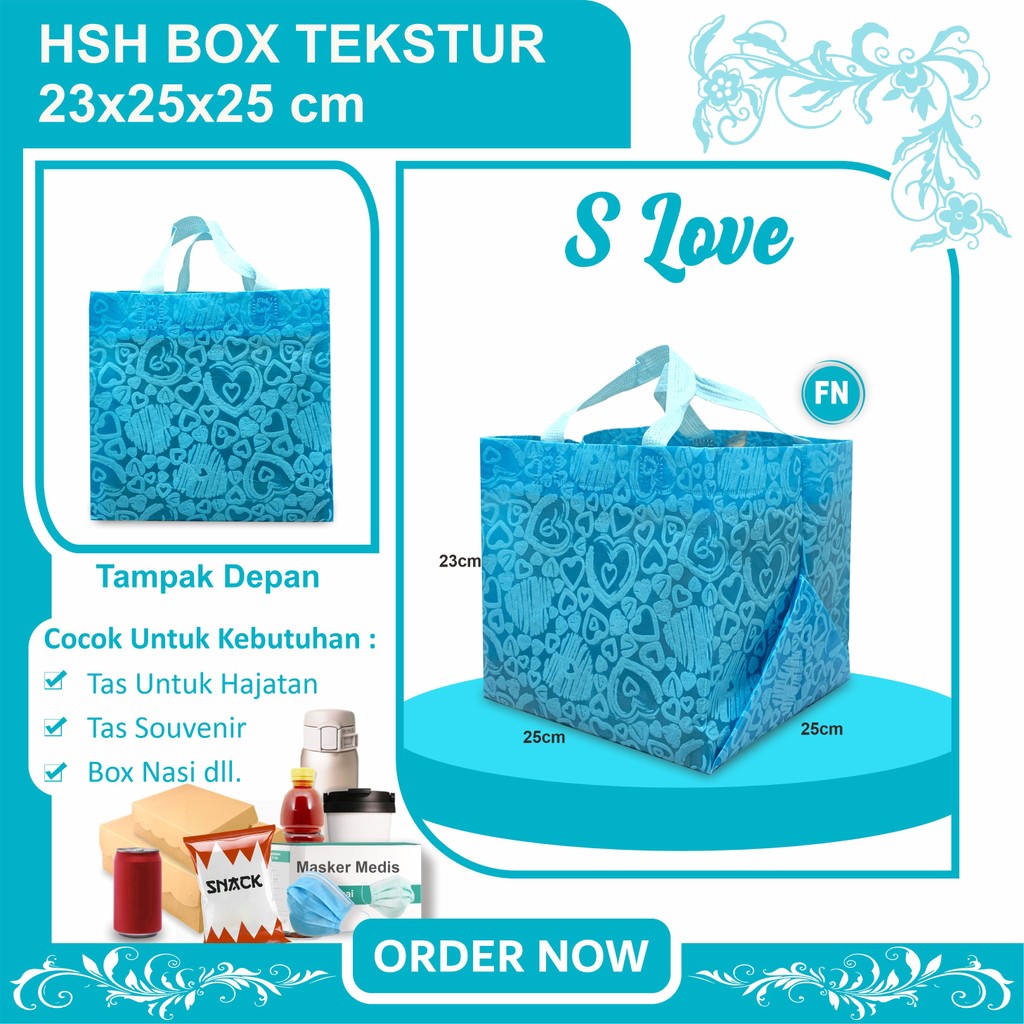 

[LUSINAN] Tas Hajatan Tas Berkat Goodie Bag Tasyakuran Tas Nasi Box 24x24 Tas Tekstur 23x25x25