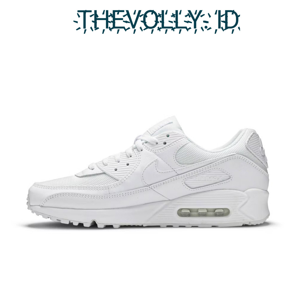 Sepatu Nike Air Max 90 Triple White BNIB Original / Sneakers Pria