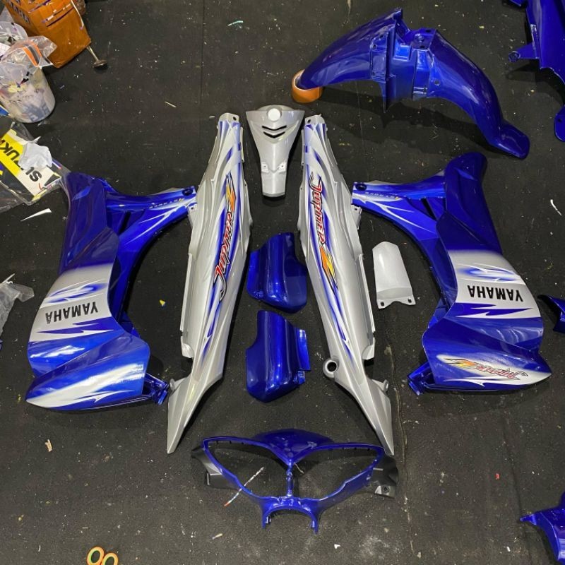 Cover body bodi Jupiter new fullset Halus Jupiter z new Burhan silver biru
