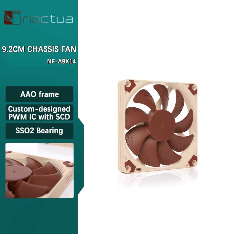 Noctua NF-A9x14 PWM -romax.black.swap 92mm -assis Fan Silent High Quality Fan Ultra-thin Case Radiat