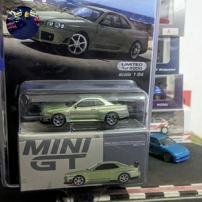 EX99... Diecast Mini GT Nissan Skyline GTR R34 Tommy Kaira Rz Millenium Jade No 697 Segel Blister