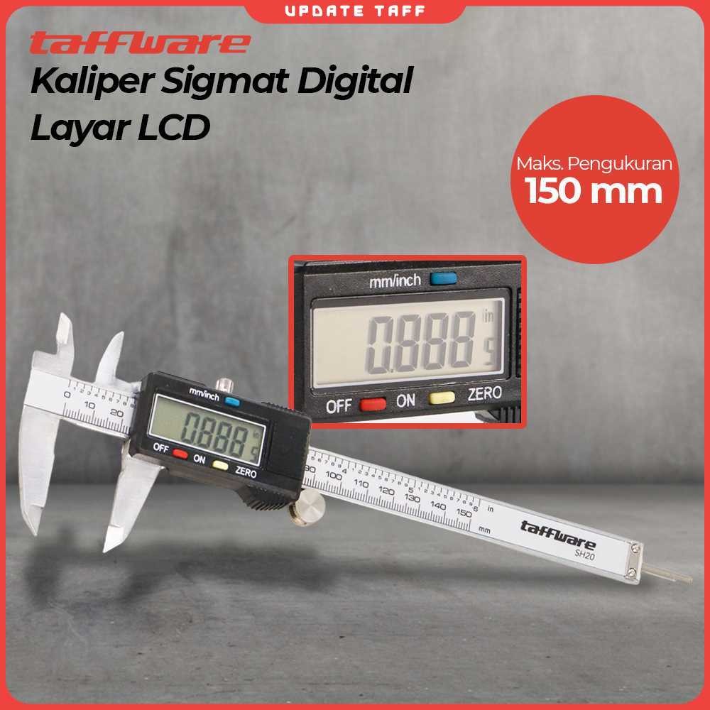 

Taffware Kaliper Sigmat Penggaris Jangka Sorong Digital Layar LCD - SH20
