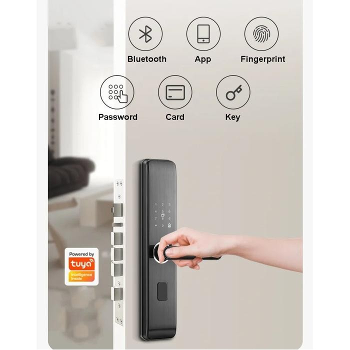 

Smart Door Aplikasi Tuya Fingerprint Password Card Kunci Pintu Kartu Bluetooth MJ1S