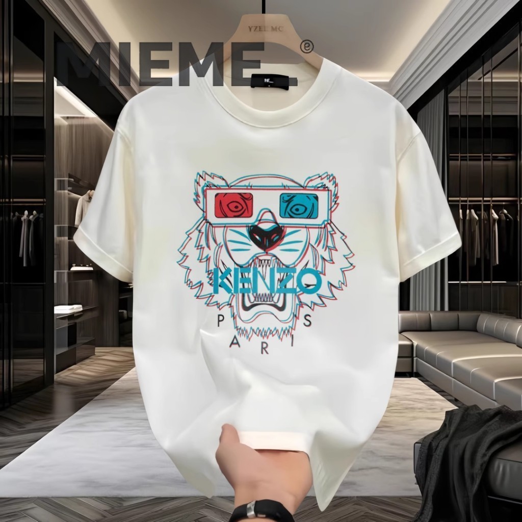 COD (Dikirim dalam 24 jam)MIEMIE.100% katun klasik kepala harimau T-shirt musim panas kualitas tingg