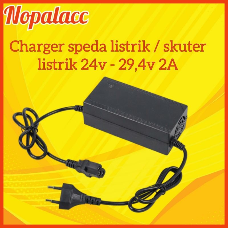 Charger speda listrik / sekuter listrik 24v - 29,4v / cas sekuter 24volt  charger baterai / aki