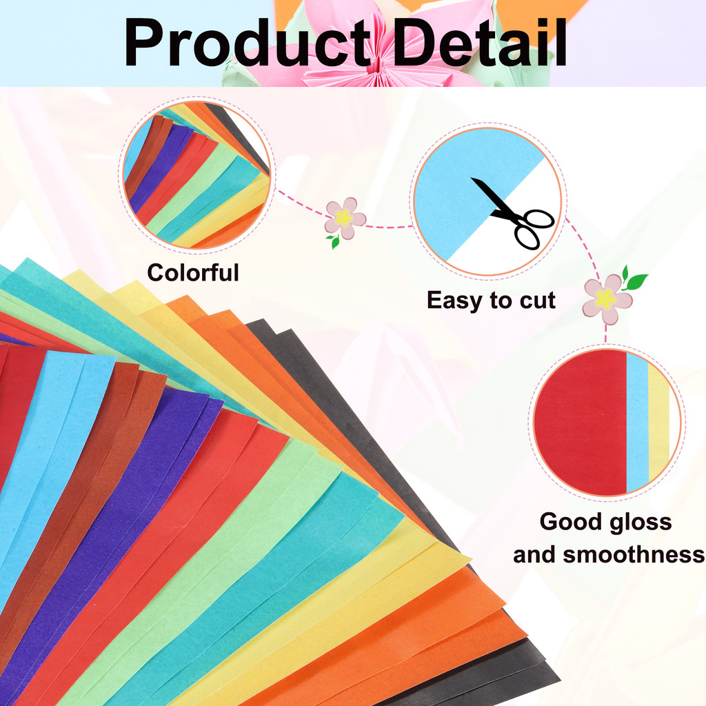 

40 Sheet Large Origami Paper Shiny Origami Kite Paper Easy Folding for Beginner DIY Arts Crafts 7/8/15 Inch 10 Colors