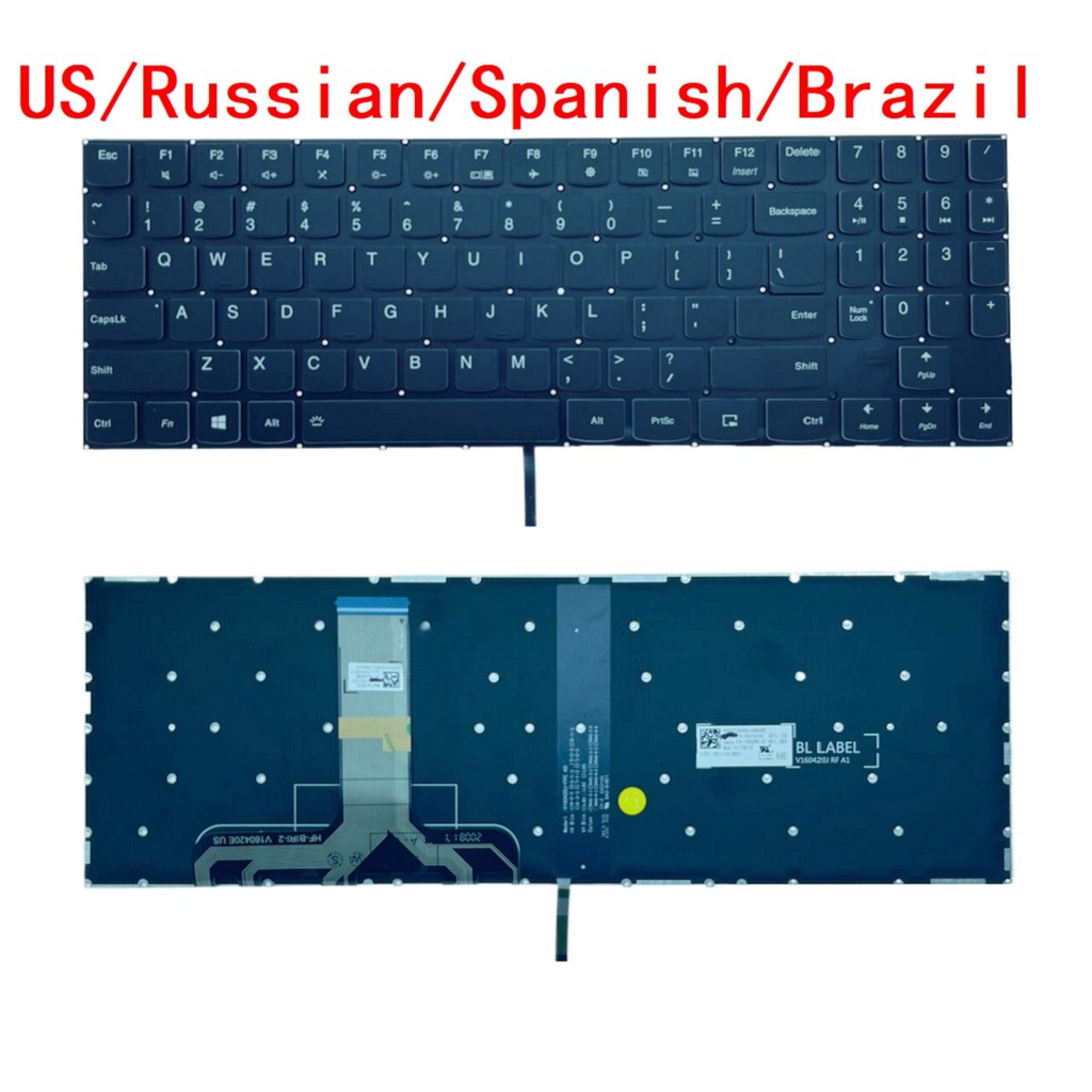 US Russian Spanish Brazil Backlit Keyboard For Lenovo Legion Y530 -15ICH Y7000P-1060 Y7000-2019 Y540