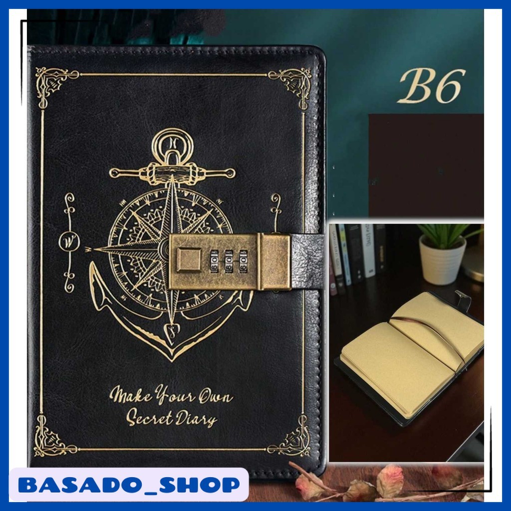 

Buku Jurnal Leather Vintage B6 200 Halaman Grid with Lock - INU148