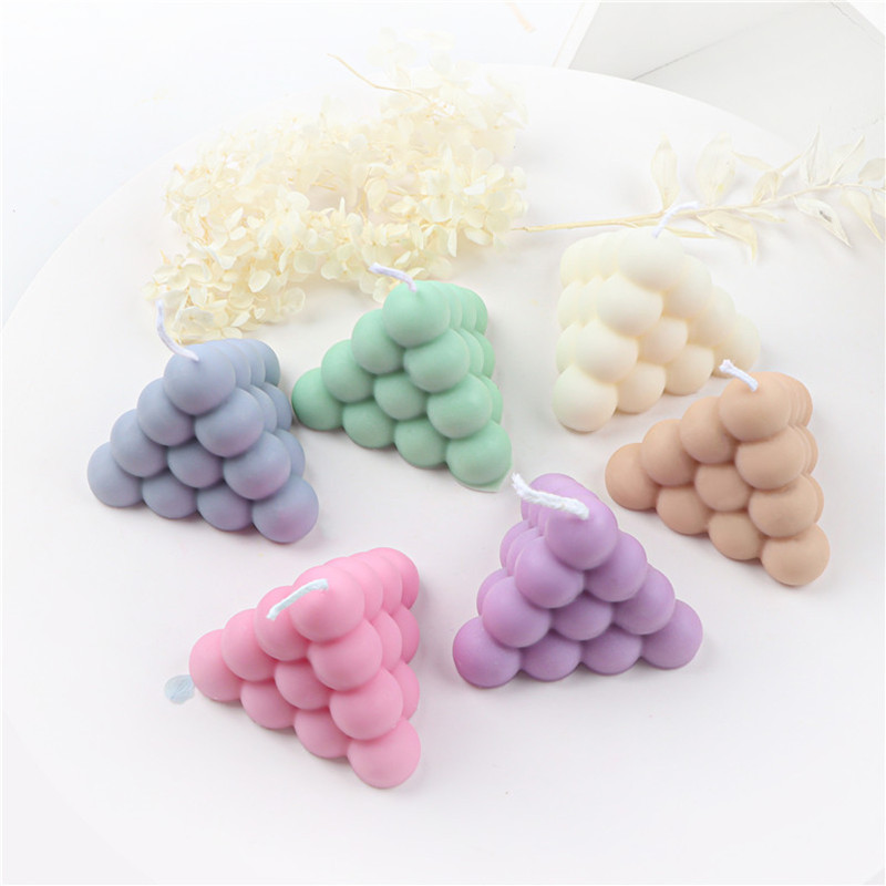 

Pyramid Bubble Candle Mold Mousse Cake Chocolate Magic Ball Silicone Mold DIY Candle Making Supplies Candle Moulds Silicone